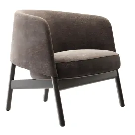 Collar lounge chair wood by bensen